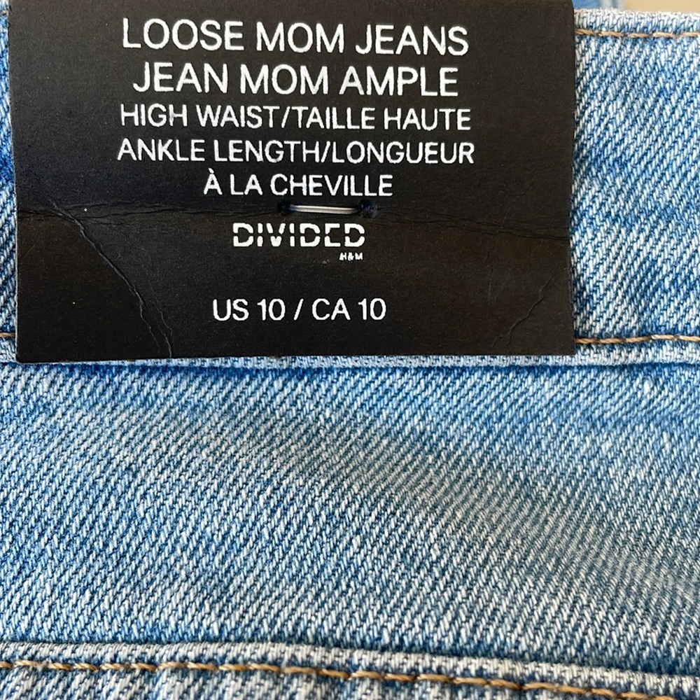 Brand New with tags H and M Loose Moms jeans. Size 10